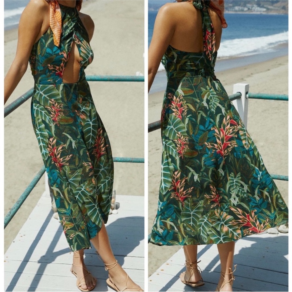 Anthropologie FARM Rio Tropical Print Dress